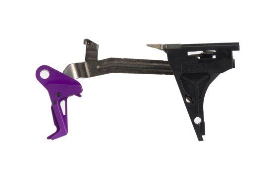 CMC drop-in Glock Gen 4 .45 ACP trigger with purple flat bow fits Glock Gen 4 pistols only